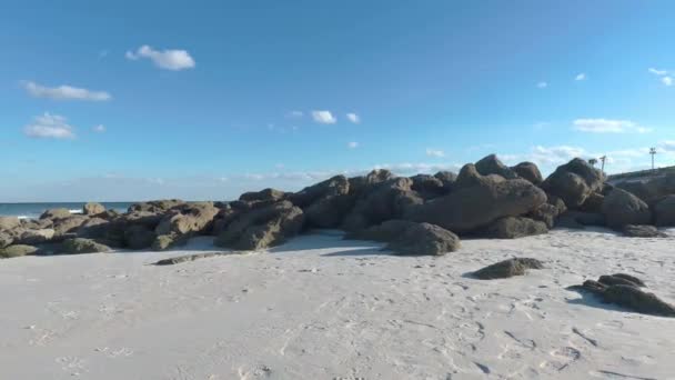 Felsen Strand Von River Sea Strand Flagler County Florida — Stockvideo