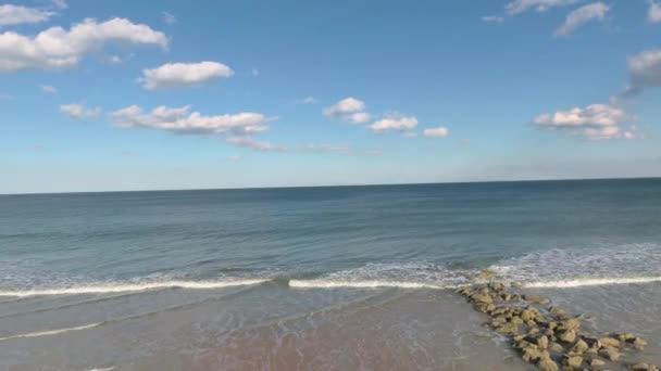 Prachtig Zand Atlantische Oceaan Aan Rivier Naar Het Strand Van — Stockvideo