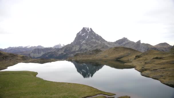 Pic Midi Ossau Lac Ayous Impresionante Paisaje Natural — Vídeo de stock