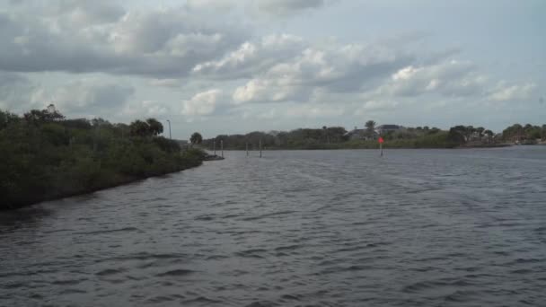 Nachmittag Hershel King Park Und Der Intercoastal Waterway — Stockvideo