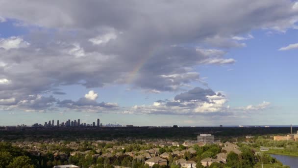 Amazing Time Lapse Rainbow Clouds Mississauga Canada — Stock Video