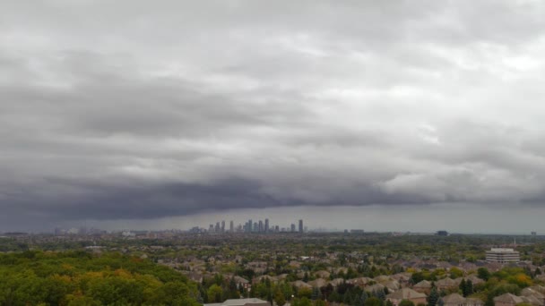 Time Lapse Suburban Areas Mississauga Looking Downtown — Stock Video