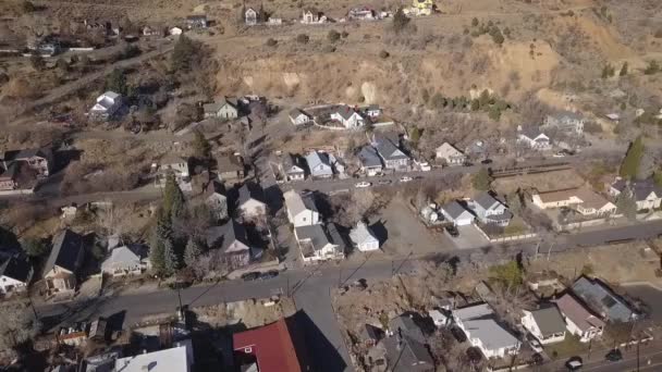 Virginia City Nevada Mining Town Drone Video — Stock Video