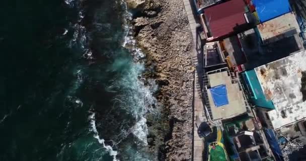 Perla Bowl Piscine San Juan Porto Rico Drone Shot Océan — Video