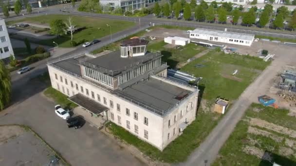 Drone Shot Old German Building — Stock video