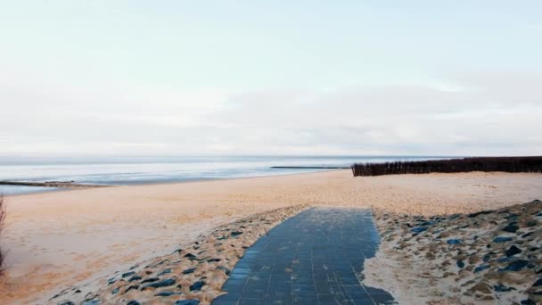 在北海追踪拍摄的海滩 — 图库视频影像
