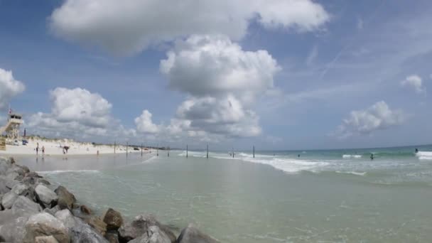 Güzel Sahil Ponce Point Teki Atlantik Okyanusu — Stok video