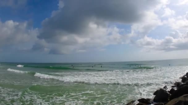 Güzel Sahil Ponce Point Teki Atlantik Okyanusu — Stok video