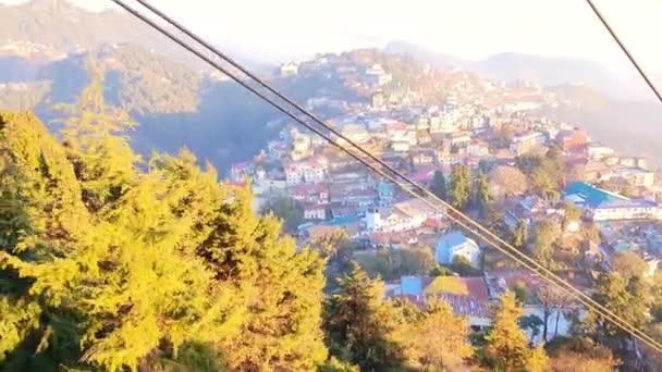 Mussoorie Ağaçları Uttarakhand Kış Hattı Ekim Ortasından Ocak Ayına Kadar — Stok video
