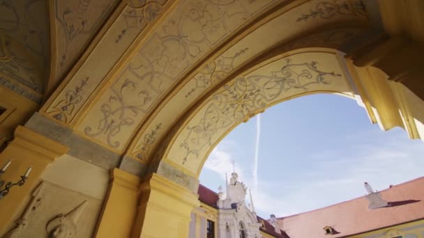 Access Arch Drnstein Abbey Former Monastery Wachau Lower Austria — Stock Video