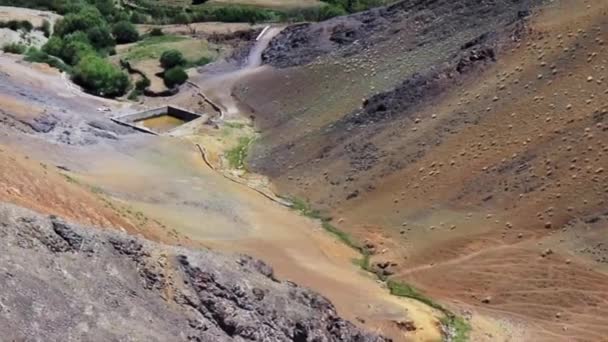 Vodní Nádrž Osvěží Rybník Kopcovité Stanici Kargil Ladakh Krajina Hory — Stock video