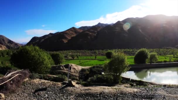 Running Water Reservoir Río Estanque Estación Montañosa Kargil Ladakh Paisaje — Vídeo de stock