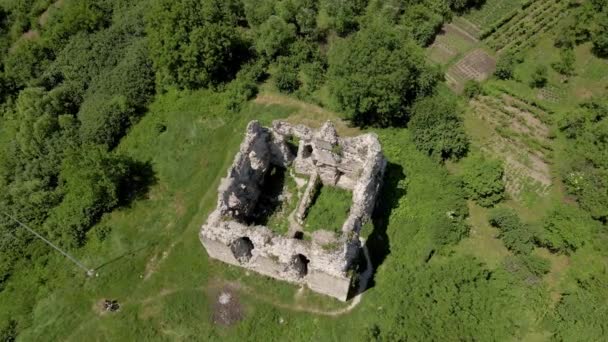 Kale Ukrayna Daki Tapınak Şövalyelerinin Kalesi Hava Kalesi — Stok video