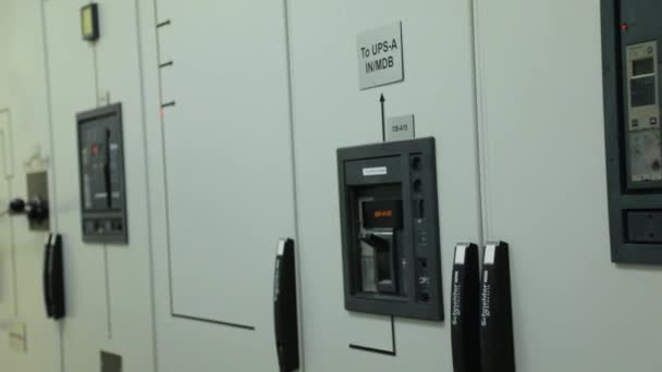 Stromversorgungseinheit Großen Rechenzentren Stromkreise — Stockvideo