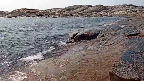 Vågor Vid Skagerrak Västkusten — Stockvideo