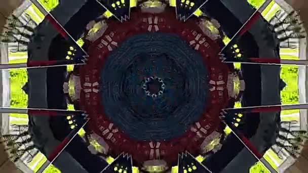Schémas Séquence Kaléidoscope Multicolore Modèles Séquence Kaléidoscope Abstrait Fond Graphique — Video