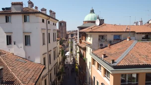 Vista Sulle Bellissime Strade Vicenza Veneto Italia — Video Stock