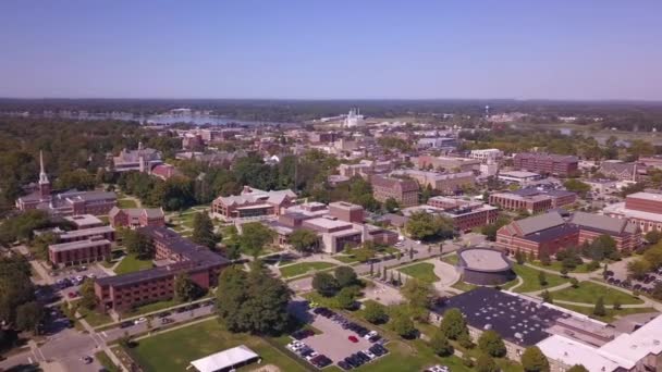 Brede Antenne Deel Van Campus Van Hope College Michigan Zonnige — Stockvideo