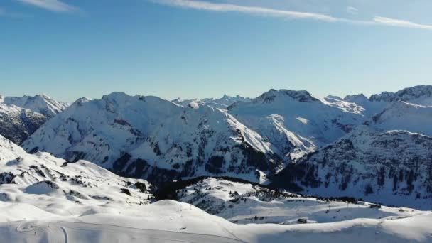 Widok Steinmhder Lech Vorarlberg Austria — Wideo stockowe