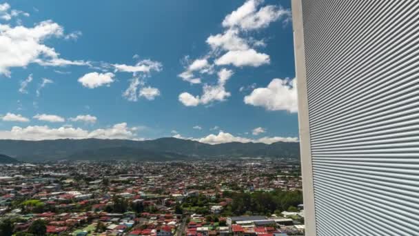 Timelapse Cordillera San José Escazú Costa Rica Vista Aérea — Vídeos de Stock