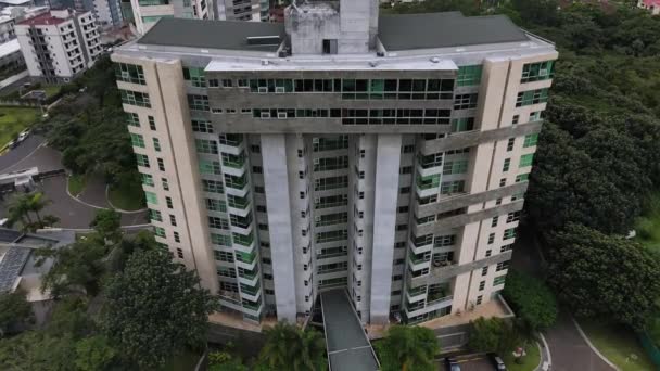 Drone Shot High Rise Apartment Tower City San Jose Costa — Stock Video