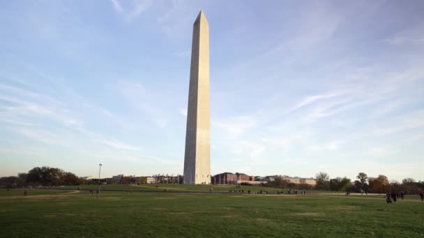 Washington Emlékmű Obeliszk Emlékszimbóluma Geoge Washinton Amerikai Egyesült Államok — Stock videók