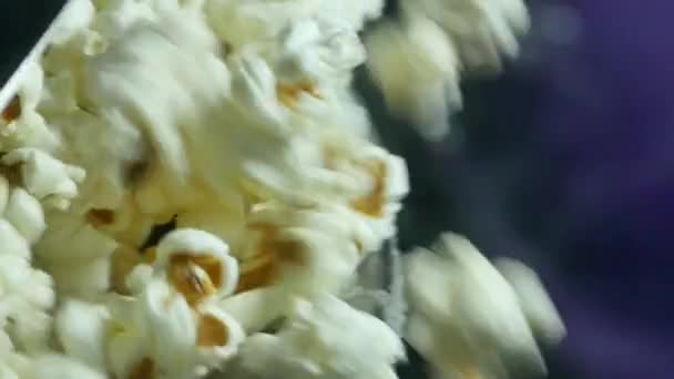 Popcorn Pattogó Egy Popcorn Gép Közelről — Stock videók