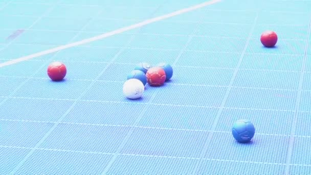 Paralímpica Boccia Juego Cerca — Vídeos de Stock