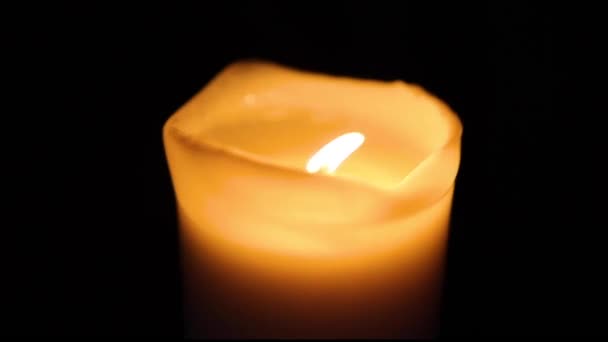 Candle Burning Flame Footage — Stock Video