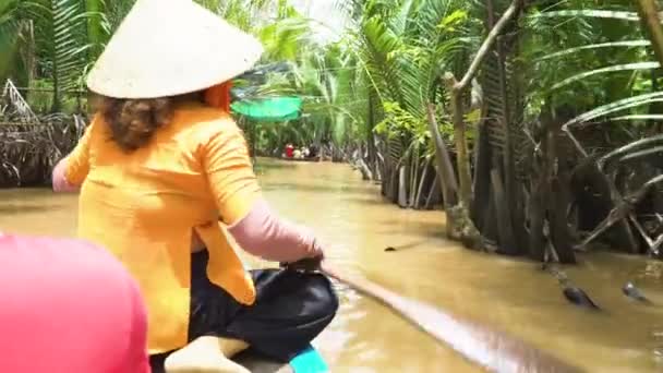 Boot Mekong Delta — Stockvideo