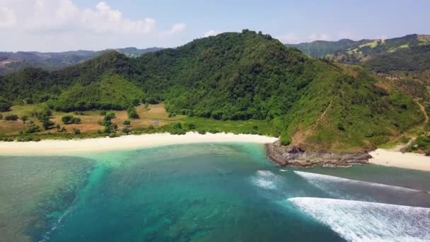 Bella Spiaggia Nell Isola Lombok Indonesia — Video Stock