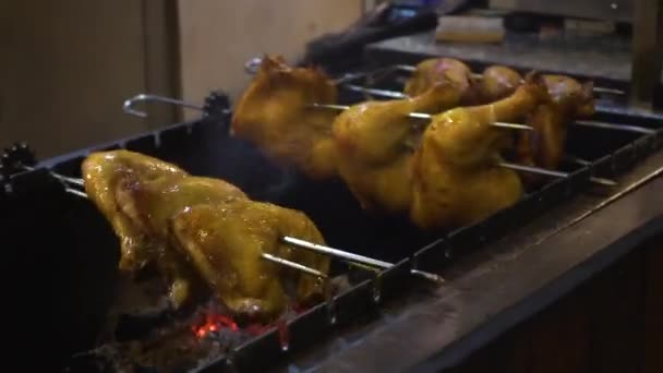 Cuisse Poulet Barbecue Séquences — Video