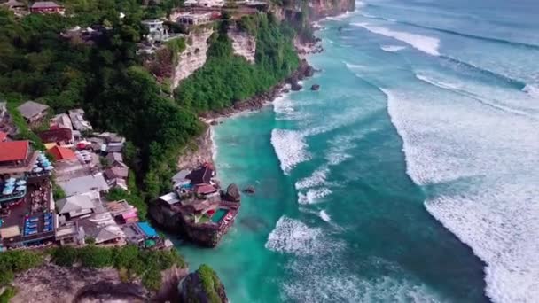 Plage Bali Suluban Uluwatu Aérienne — Video