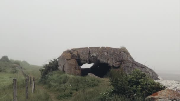 Övergiven Wwii Bunker Installation Normandy — Stockvideo