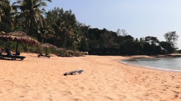 Playa Vacía Complejo Lujo Malasia — Vídeos de Stock