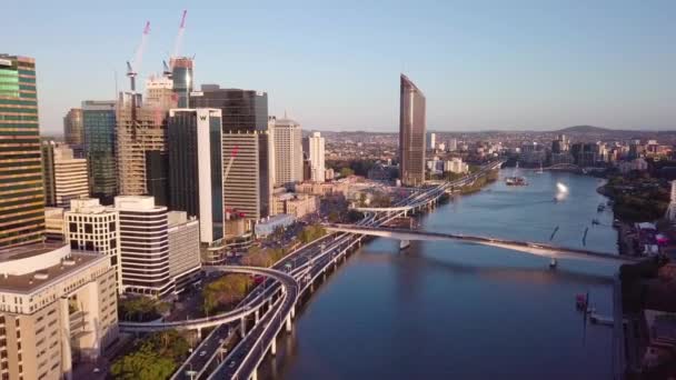 Brisbane City Cbd Australia Sky — Stock video