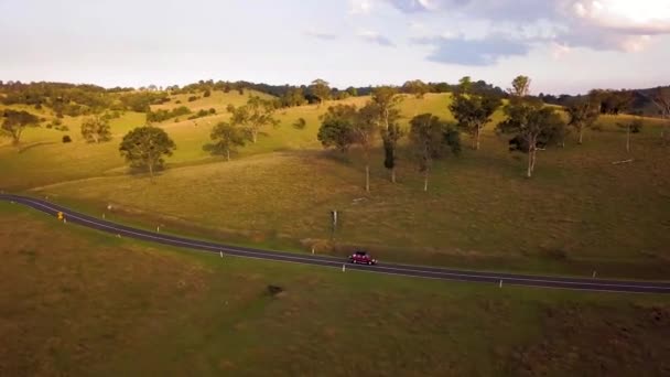 Coche Drone Disparo Queesland Australia — Vídeos de Stock