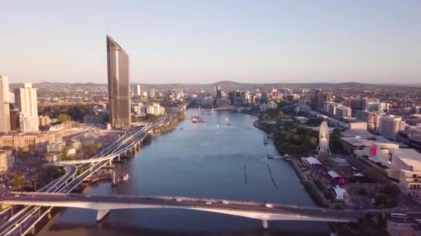 Roda Brisbane Victoria Ponte Aérea — Vídeo de Stock