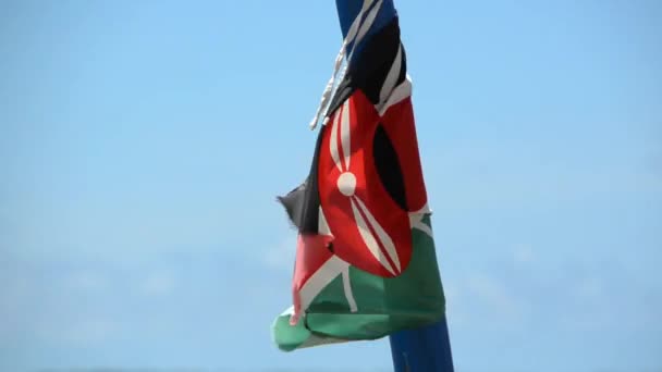 Kenyanske Flag Vinden – Stock-video