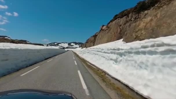 Road Norwegian Mountains — Vídeo de stock