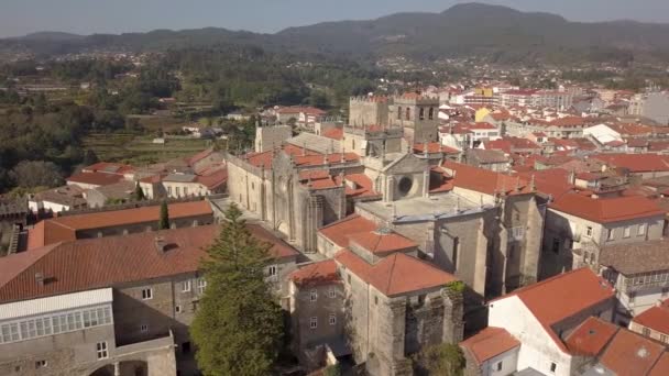 Aerial Lanscape Tui Spain City Which Has Been Declared Historic — Vídeo de stock