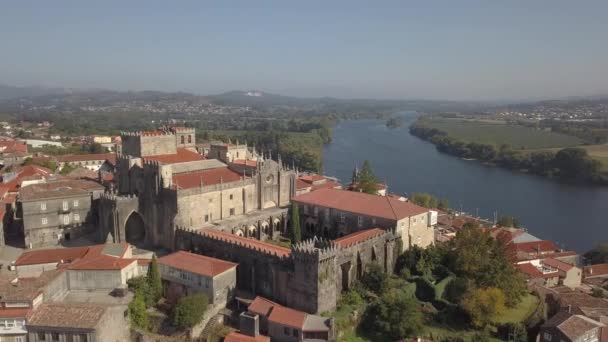 Aerial Lanscape Tui Spain City Which Has Been Declared Historic — Vídeo de Stock
