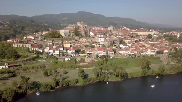Aerial Lanscape Tui Spain City Which Has Been Declared Historic — Vídeo de stock