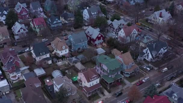 Drone Flyover Large Detached Houses Ditmas Park Neighborhood Brooklyn Right — Vídeo de Stock
