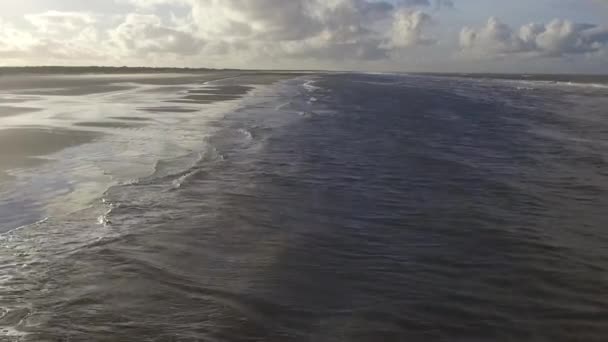 Nordsea Drone Perspective Island Ameland — Stock video
