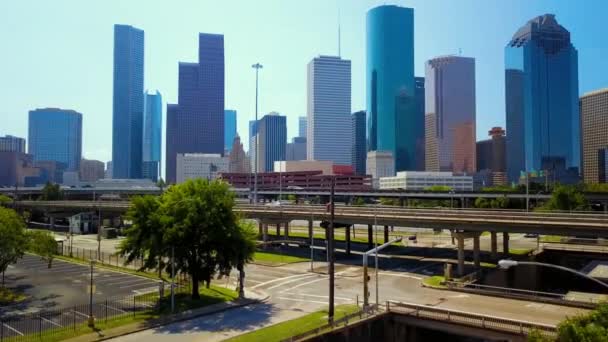 Luchtfoto Van Houston Texas — Stockvideo