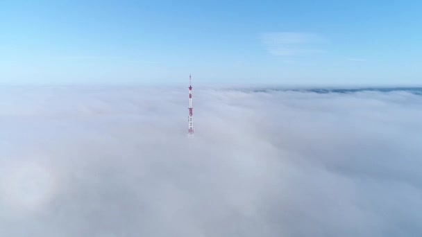 Flight Misty Clouds Morning Sunlight Little Glory City Scape Clouds — Αρχείο Βίντεο
