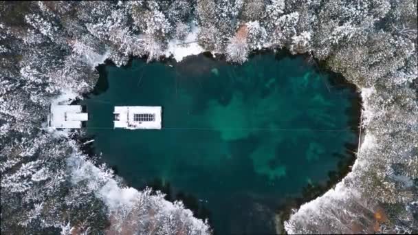 Winter Hyperlapse Kitch Iti Kipi Aerial — Stok video