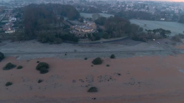 Widok Lotu Ptaka Zamek Walmer Kent Anglia Szerokie Pchnięcie Powietrza — Wideo stockowe