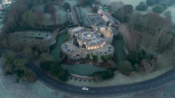 Rising Aerial View Walmer Castle Kent England — стокове відео